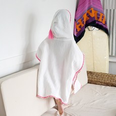 동그리 유아 아동 이중거즈 요루거즈 가운 후드 비치가운 60x60