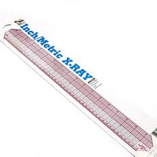 쏘잉스타 C.Thru 18인치/45cm 그레이딩자 방안자 인치자 겸용자 2종, 45cm/18inch 겸용 그레이딩자, 1개