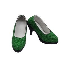 아카라치 구체관절인형 60cm용 신발, 반짝이하이힐-녹색, 1개