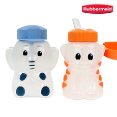 [러버메이드]빨대형 동물물병 290ml, 호랑이, 1개