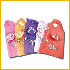 물고기장바구니 인쇄가능 5가지색상 장바구니 색상랜덤발송, 1개