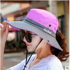 사파리 캠핑 등산모자(사파리모자)여자모자, 퍼플