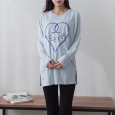 마더라이크 봄 하트 수유티 빅사이즈 임부복 긴팔 수유복