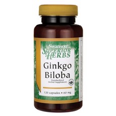 스완슨 슈페리어 허브 징코 빌로바 60mg 캡슐, 120개입, 1개, 120정