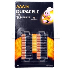 듀라셀 알카라인 건전지 AAA, 1개, 40개입