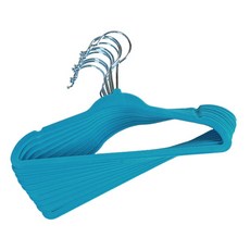 MF매직하우스 논슬립 옷걸이 고리회전형 유아용, 블루, 10개