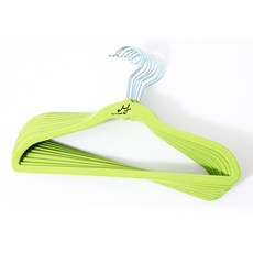 MF매직하우스 논슬립 옷걸이 고리회전형 아동용, 그린, 10개