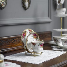 엔틱and데코 컵앤소서 접시이젤, 컵앤소서 접시이젤 스텐드형 직선타입, 1개