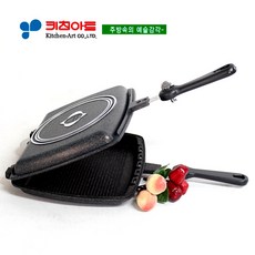 키친아트 직화(直火)은나노(양면마블코팅)그릴직화양면팬(중), 형태:없음 / 색상:없음 / 무늬:없음, 1개