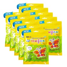 아모스 탱탱 아이 클레이 파우치 10p, 연두, 50g, 10개