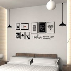 큐데코 모던아트-1 (대형세트) 포인트스티커, 블랙