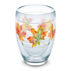 터비스 퍼펙트 포 파티오 & 풀사이드 스템리스 와인잔, Watercolor Maple Leaf, 1개