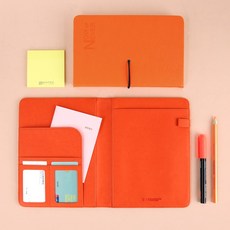 아인텍 A5 레포트패드 NEW팬시 노트패드 커버_HH14, 오렌지[H8354], 1개