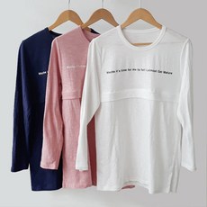 마더라이크 임산부 T 긴팔 메이비 수유티 임부복 빅사이즈 수유복