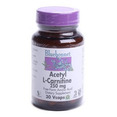 Bluebonnet 乙醯 L-肉鹼 250毫克 V-cap, 30入, 1個, 30錠