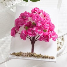 진달래 조화 액자 set 30cm 인테리어 봄 꽃 벽 장식 벽걸이 소품 행사 꾸미기, 진달래액자set(펜포함)