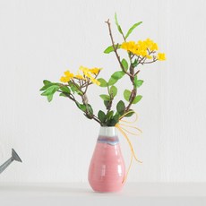 안개꽃 조화 화병 파스텔 set 20cm 인테리어 꽃 테이블 장식 소품 꾸미기, 안개파스텔화병set, 1개