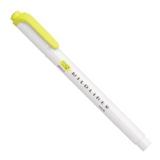 제브라 마일드라이너 형광펜 뉴컬러 한정판 입고, 레몬옐로우, 1개