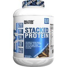Evlution Nutrition 스택드 프로틴, 초콜릿 피넛 버터(Chocolate Peanut Butter), 1814g, 1개