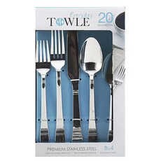 인터네셔널 양식커트러리 5종 세트 4개입, Kensington, Dinner Fork + Salad Fork + Dinner Knife + Dinner Spoon + Teaspoon, 1개