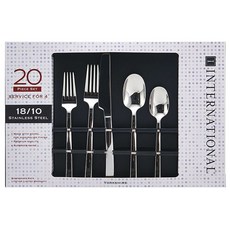 인터네셔널 양식커트러리 5종 세트 4개입, Yorkshire, Dinner Fork + Salad Fork + Dinner Knife + Dinner Spoon + Teaspoon, 1개