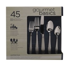 고메베이직스 프리미엄 스테인리스 스틸 양식커트러리 10종 세트, Westfield Frost, Place Settings 8개입 + Hostess Set, 1개