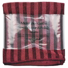 Design Imports 마이크로파이버 클로스 스크럽 스카우어 & 폴리시 일반행주 3종 세트 와인, 1개