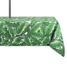 Design Imports 아웃도어 테이블클로스 지퍼 식탁보, Banana Leaf, 152 x 213cm, 1개