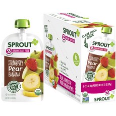 스프라우트 어린이 스무디, 6개입, 딸기 + 배 + 바나나(Strawberry + Pear + Banana)