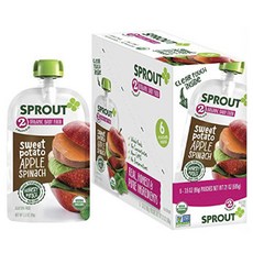 스프라우트 어린이 스무디, 고구마 + 사과 + 시금치(Sweet Potato + Apple + Spinach), 6개입
