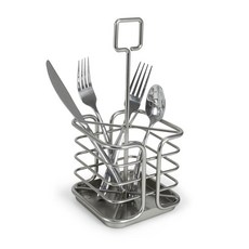 스펙트럼 유로 커틀러리 캐디 수저통, 1개, Silver