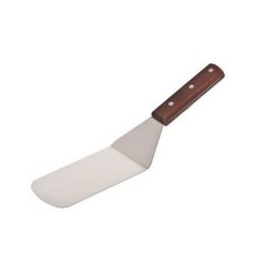 Browne Foodservice 플렉서블 하드우드 핸들 뒤집개 뒤집개, 1개, Stainless Steel
