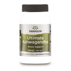 스완슨 얼티미트 아슈와간다 KSM-66 250mg 베지 캡슐, 1개, 60정