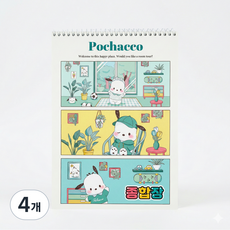 산리오 캐릭터즈 무지 스프링 종합장, 4개, 포차코