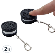 토이즈데이 3D프린팅 초코쿠키 딸깍이 키링 스트레스 해소 피젯 토이 장난감, 2개, 단품