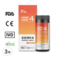 유린케어4 소변검사지 4종 100매, 3개