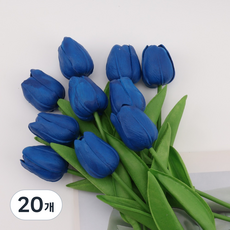 아트오브십 인테리어 튤립 조화 10P 9색상 홈인테리어, 20개, 사파이어 블루