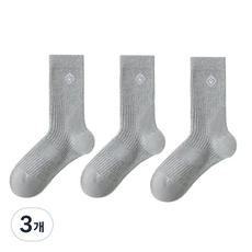 [3켤레 /두꺼운 쿠션]ALIGNX 프리미엄 남성여성 장목 스포츠양말 족저근막 기능성양말, 그레이, 3개