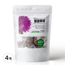 늘해찬 볶은 국산 엉겅퀴차 티백 전통차 허브차 삼각티백 대용량, 4개, 50개입, 1g