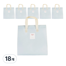 일회용 피크닉 도시락 미니 보냉백 보냉가방 쿨러백 대형 (스티커 포함), 18개, 블루