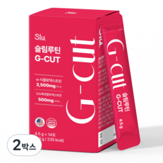 슬림루틴 슬루 G-컷 고함량 알파CD 알파시디 분말 알파시클로덱스트린 3500mg, 2박스, 14회분