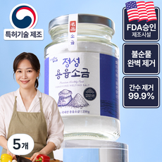 오가닉프렌즈 정성 용융소금 미네랄 구운소금, 5개, 250g