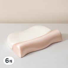 베개 경추베개 수면베개 잠 잘오는 목편한, 6개, 분홍색