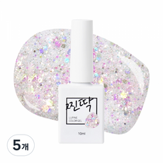 찐딱 프리미엄 네일아트 젤컬러 젤네일, 5개, 10ml, JJ068G (트윙클 퍼플 글리터)