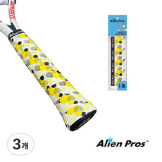 [Alien Pros 정품] 에일리언 프로스 C-TAC 옐로우몽타주 테니스 오버그립, 3개
