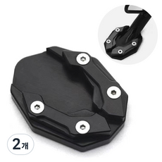 고아웃타운 오토바이 사이드 스탠드 클립 받침대 블랙, 2개