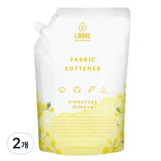 아이보브 고농축 유아 섬유유연제 시그니처 미모사향 리필, 2개, 1.2L