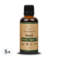 퓨어스 유기농 네롤리 에센셜오일 50ml, 5개