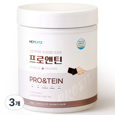 프리미엄 프로틴 당제로 무설탕 무당 락토프리 단백질쉐이크 유당불내증 프로앤틴 초코 미숫가루맛, 3개, 500g