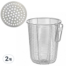 캄핏 걸이형 304 스텐 수저통, 2개, 실버